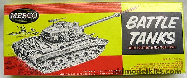 Merco General Patton Battle Tank plastic model kit